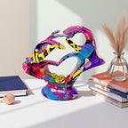 Artistic Heart Sculpture with Detailed Painting | Kelmera