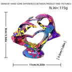 Artistic Heart Sculpture with Detailed Painting | Kelmera
