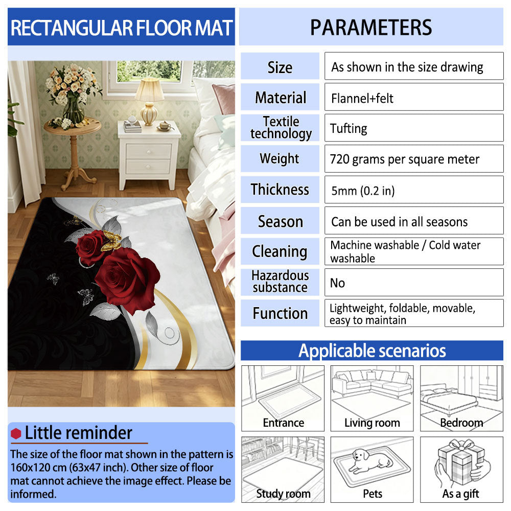 Artistic Lion Print Area Rug | Kelmera