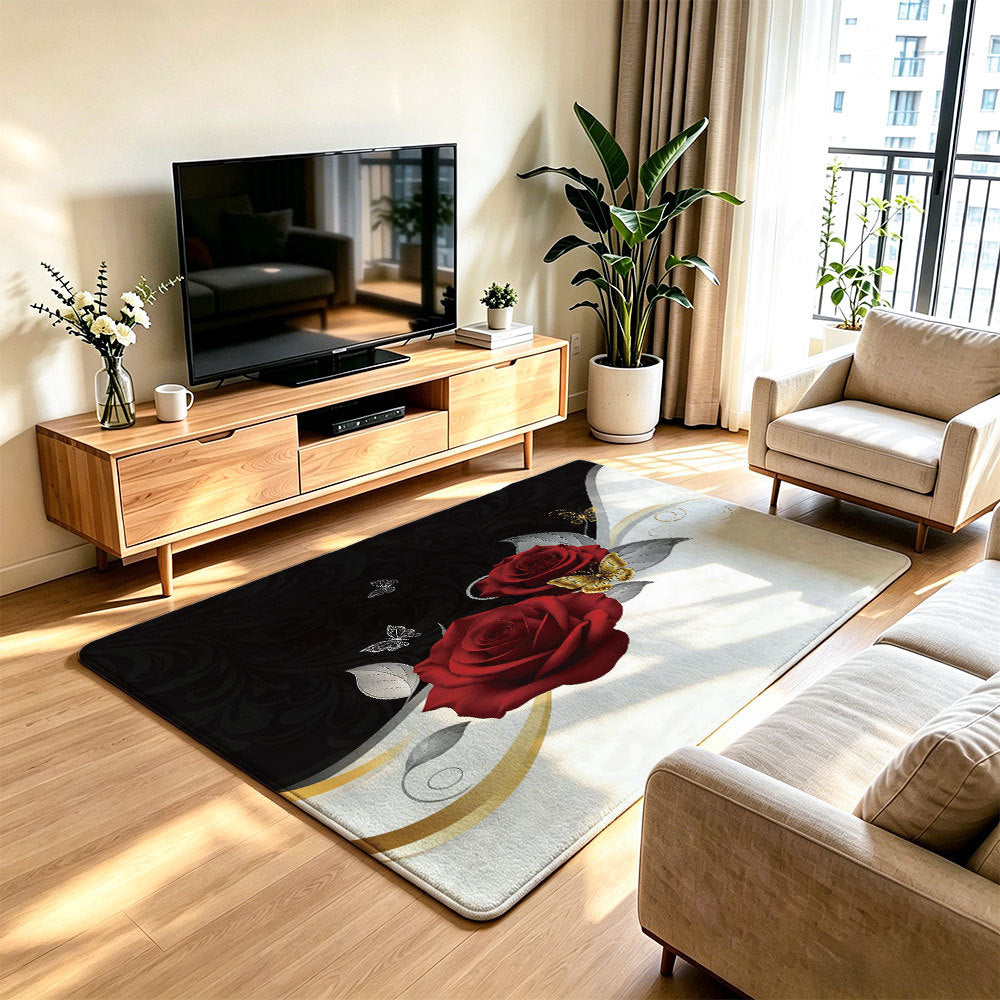 Artistic Lion Print Area Rug | Kelmera