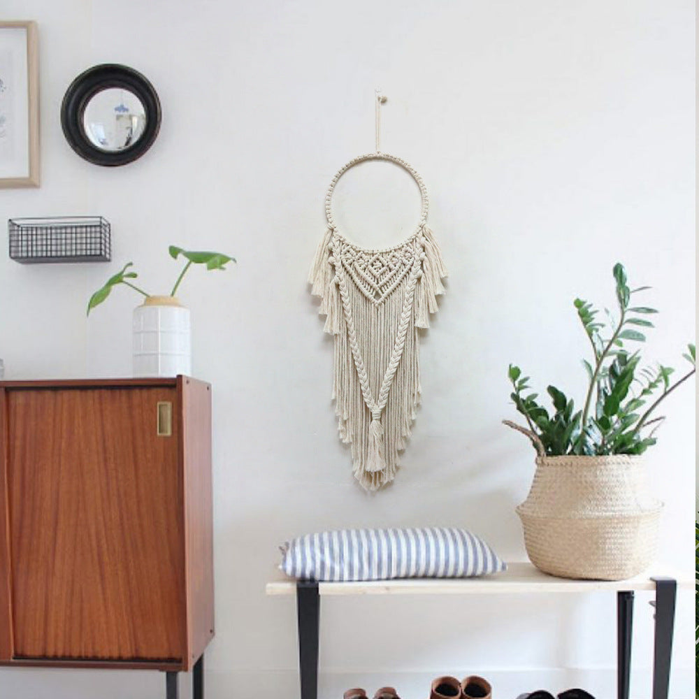 Artistic Macrame Wall Hanging Beige | Kelmera