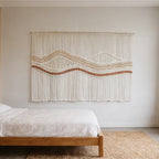 Artistic Macrame Wall Hanging with Elegant Wave Patterns | Kelmera