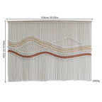 Artistic Macrame Wall Hanging with Elegant Wave Patterns | Kelmera