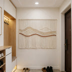 Artistic Macrame Wall Hanging with Elegant Wave Patterns | Kelmera