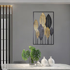 Artistic Metal Leaf Wall Sculpture | Kelmera