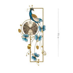 Artistic Metal Wall Clock with Floral and Bird Design | Kelmera