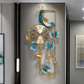Artistic Metal Wall Clock with Floral and Bird Design | Kelmera
