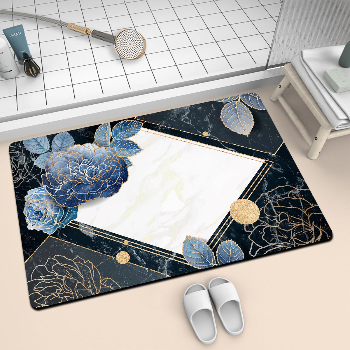 Artistic Mosaic Bath Mat | Kelmera
