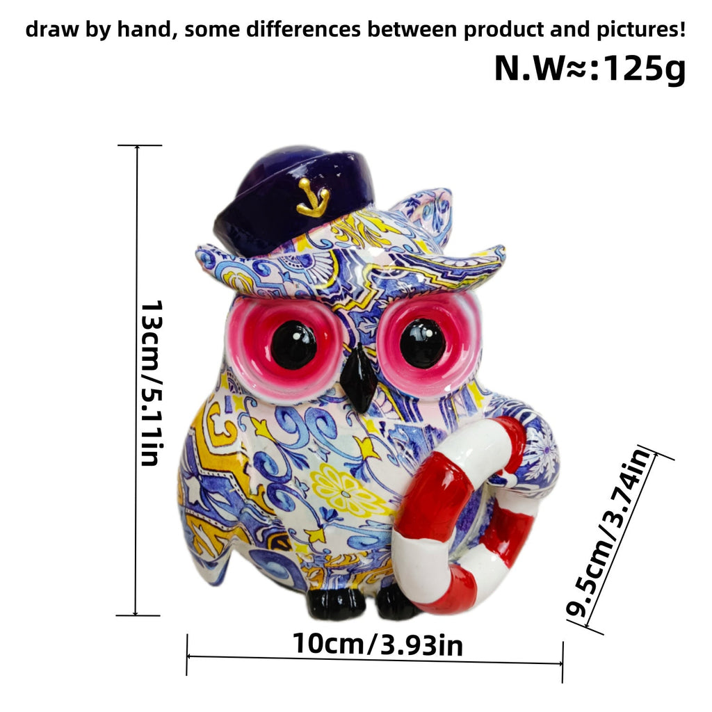 Artistic Owl Figure in Maritime Design | Kelmera