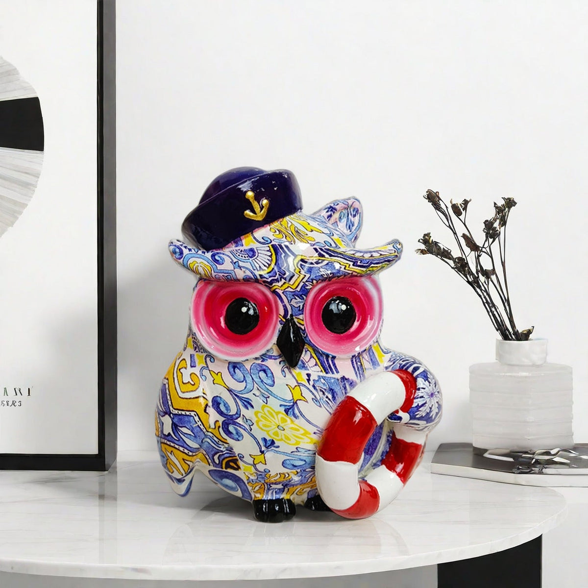 Artistic Owl Figure in Maritime Design | Kelmera