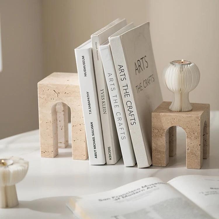 Ashnina Travertine Linlesa Bookend