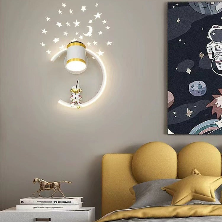 Astronaut Half Moon LED Wall Light Night Light | Kelmera