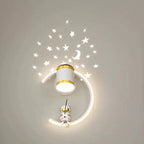 Astronaut Half Moon LED Wall Light Night Light | Kelmera