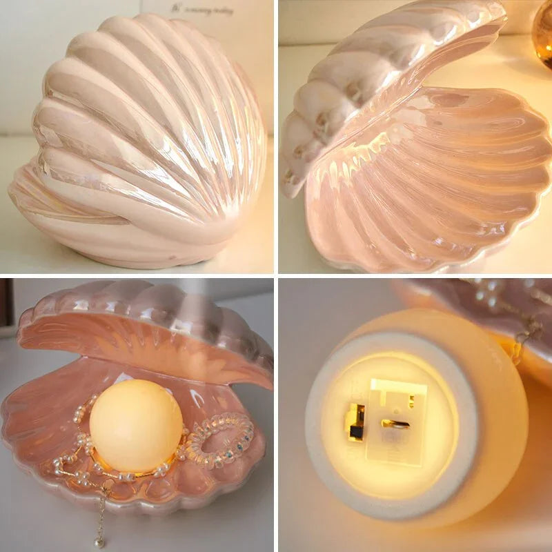 Cloudbrook Shell Table Lamp-Kelmera