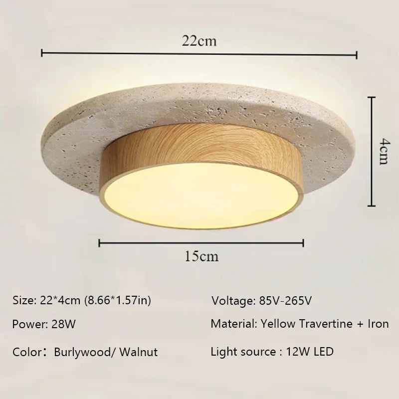 Avenra Travertine Ceiling Light