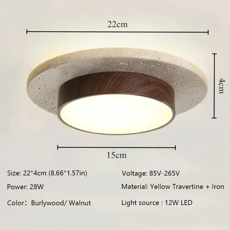Avenra Travertine Ceiling Light