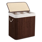 Bamboo Laundry Sorting Bin with Various Compartments | Kelmera
