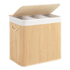 Bamboo Laundry Sorting Bin with Various Compartments | Kelmera