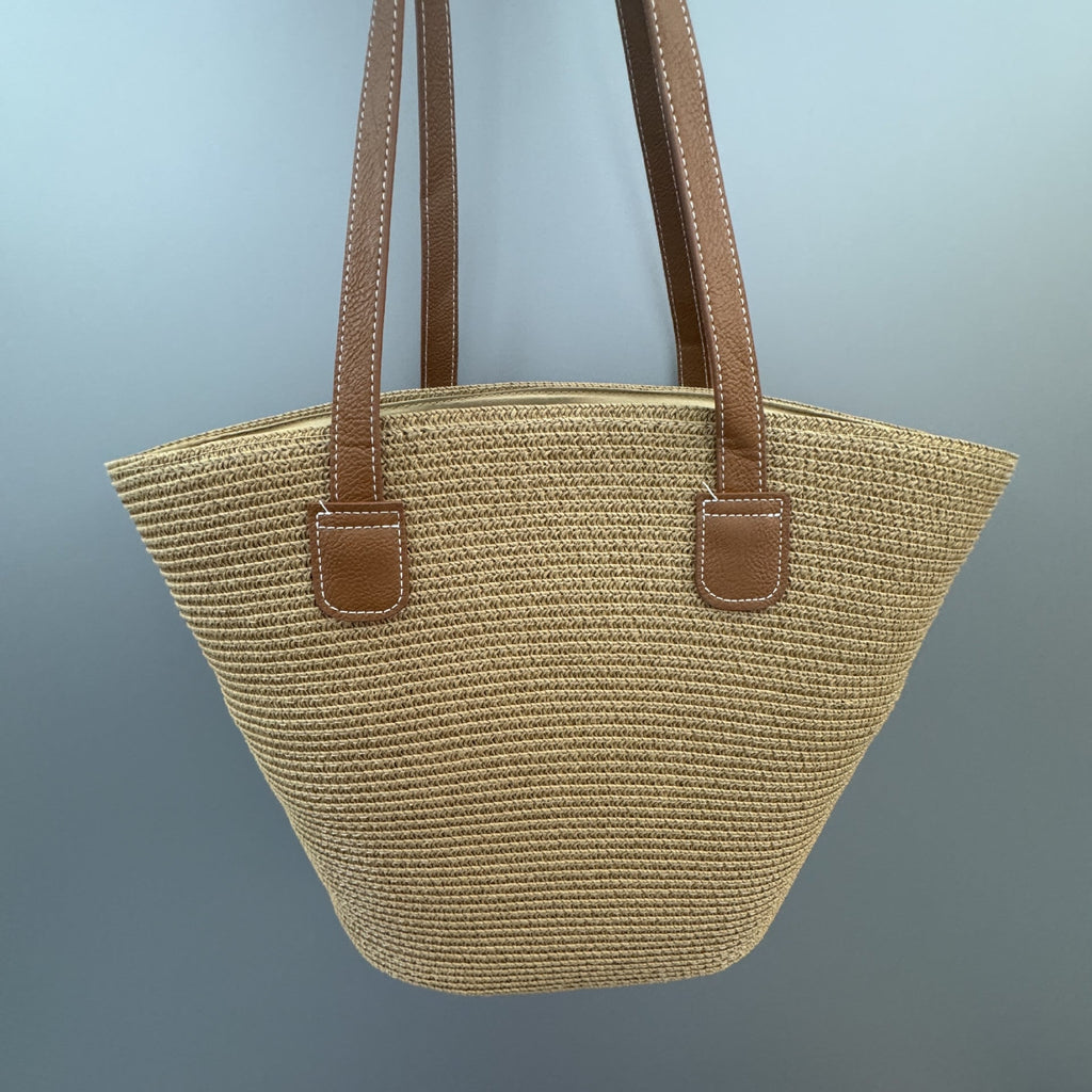 Basket Bag with Leather Handles | Kelmera