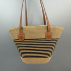 Basket Bag with Leather Handles | Kelmera