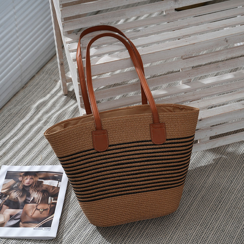 Basket Bag with Leather Handles | Kelmera