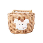 Basket made of Woven Material with Cute Animal Motif | Kelmera