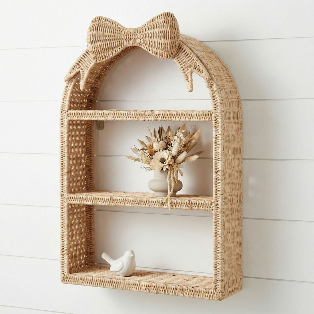 Basket Shelf with Bow Motif | Kelmera