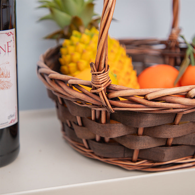 Basket Small Brown Distinctive Decorative Design | Kelmera