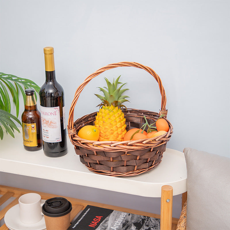Basket Small Brown Distinctive Decorative Design | Kelmera