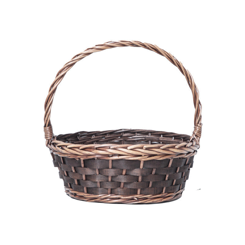 Basket Small Brown Distinctive Decorative Design | Kelmera