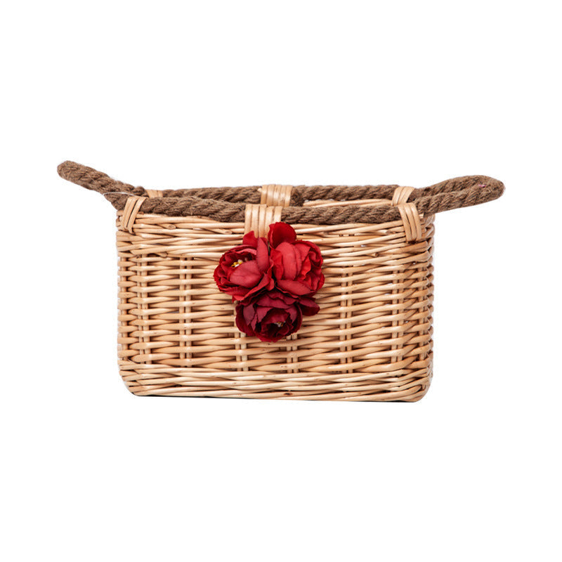 Basket with Decorative Flower Decoration | Kelmera