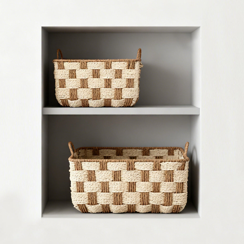 Basket with Decorative Honeycomb Design | Kelmera