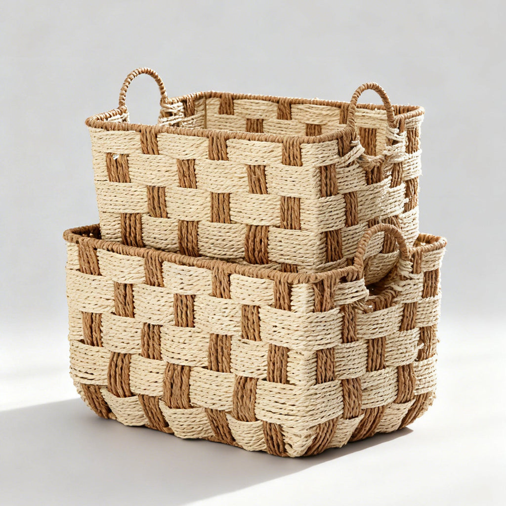 Basket with Decorative Honeycomb Design | Kelmera
