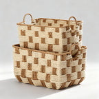 Basket with Decorative Honeycomb Design | Kelmera