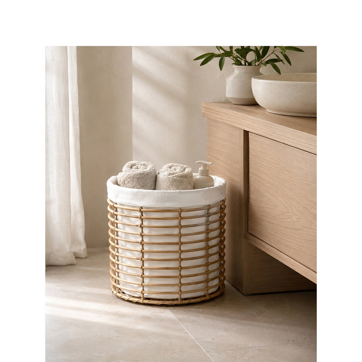 Basket with High-Quality Cotton Inner Bag | Kelmera
