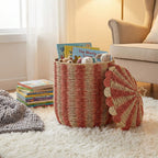 Basket with Lid and Decorative Design | Kelmera