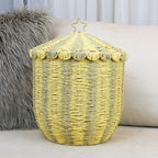 Basket with Lid and Decorative Design | Kelmera