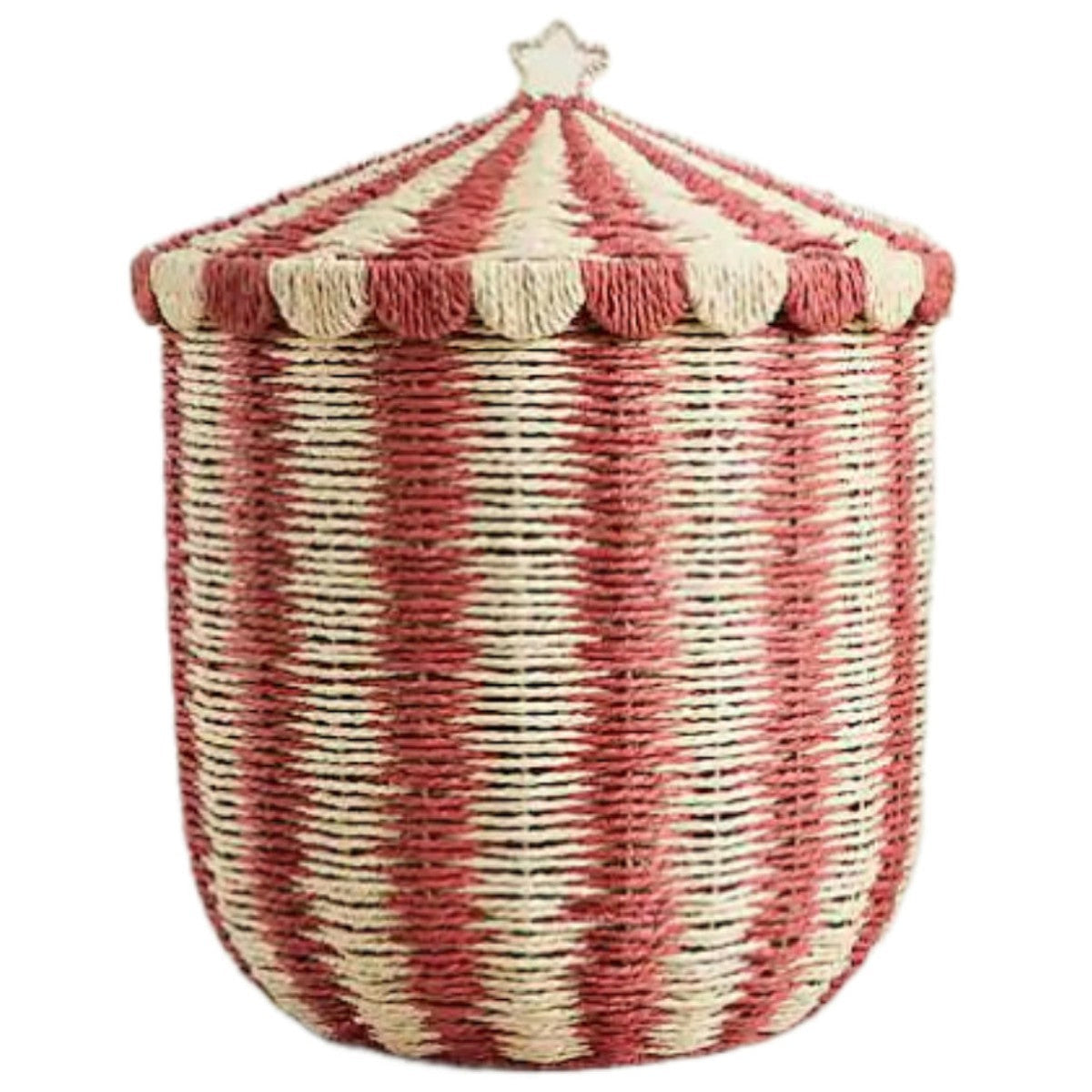 Basket with Lid and Decorative Design | Kelmera