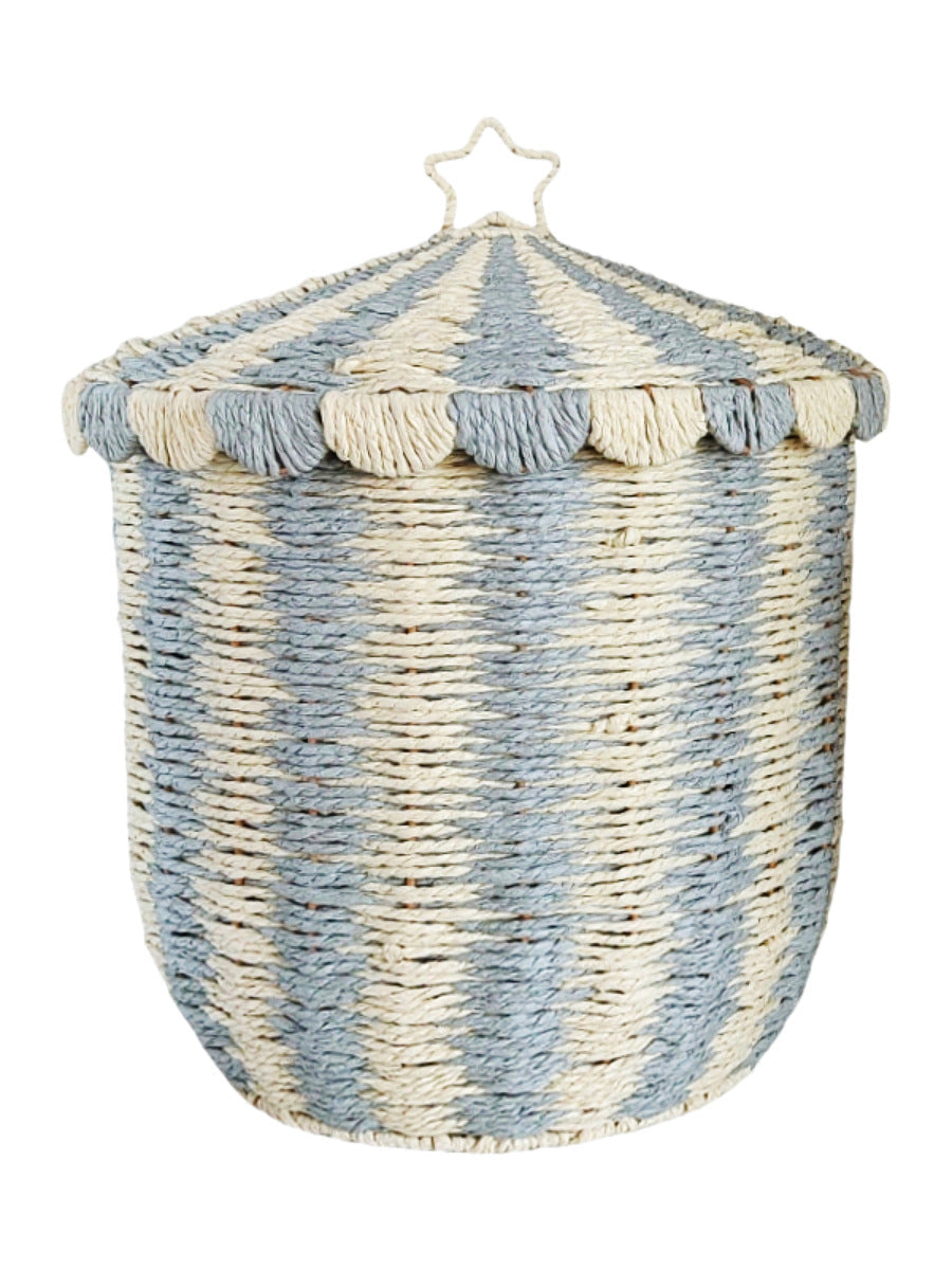 Basket with Lid and Decorative Design | Kelmera