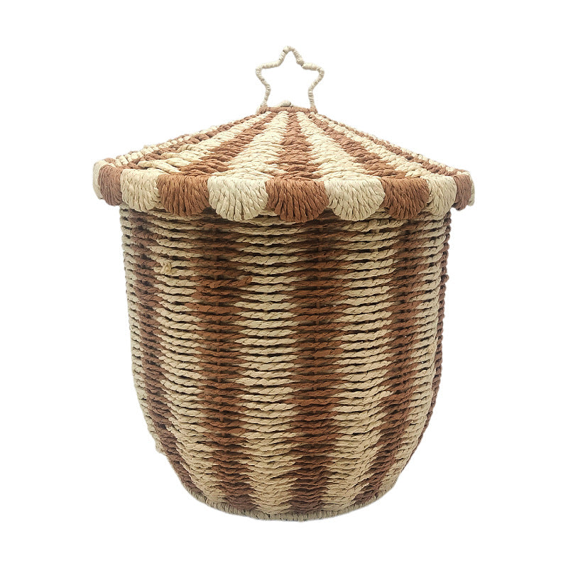 Basket with Lid and Decorative Design | Kelmera
