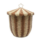 Basket with Lid and Decorative Design | Kelmera