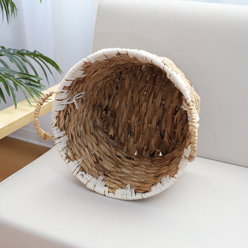 Basket with Macrame Accents | Kelmera