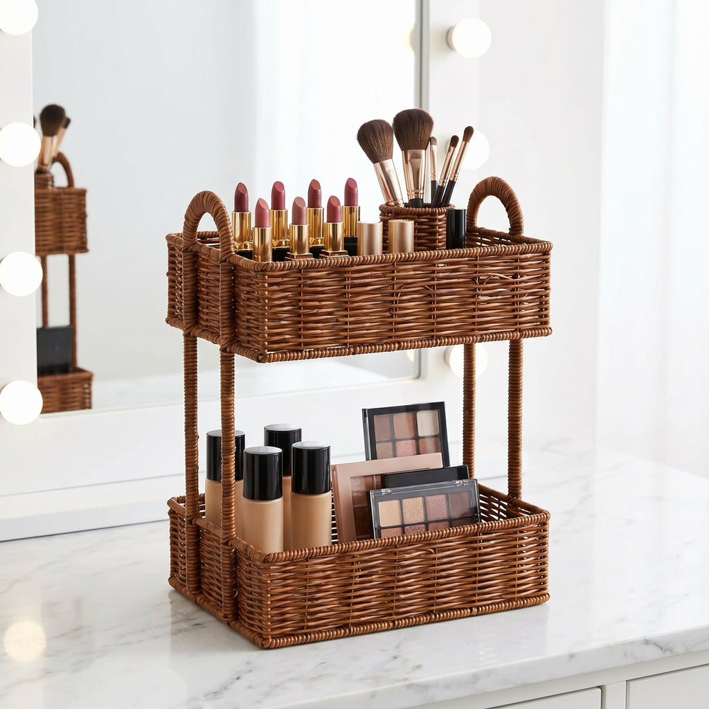 Bathroom Shelf Entirely made of Rattan | Kelmera