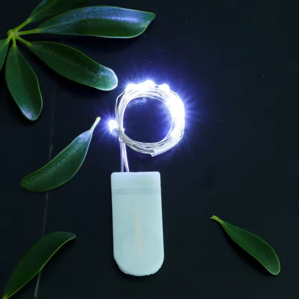 Battery-Operated LED Copper Wire Fairy Lights Set with Plug Battery Pack | Kelmera