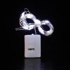 Battery-Operated LED Copper Wire Fairy Lights Set with Plug Battery Pack | Kelmera
