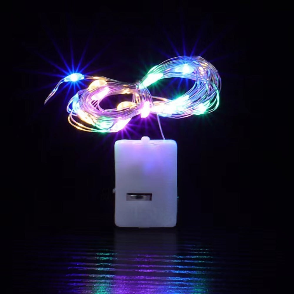Battery-Operated LED Copper Wire Fairy Lights Set with Plug Battery Pack | Kelmera
