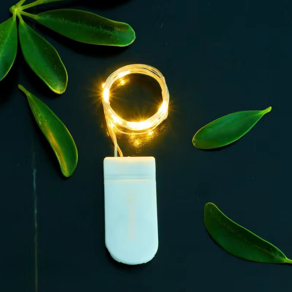 Battery-Operated LED Copper Wire Fairy Lights Set with Plug Battery Pack | Kelmera