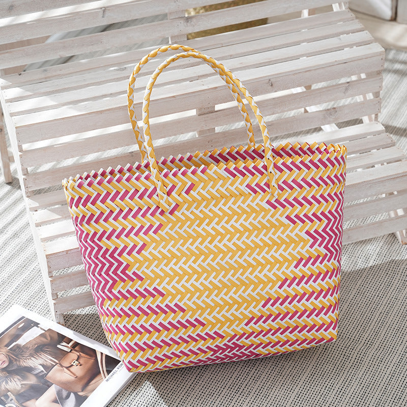 Beach Bag Yellow Blue Violet | Kelmera