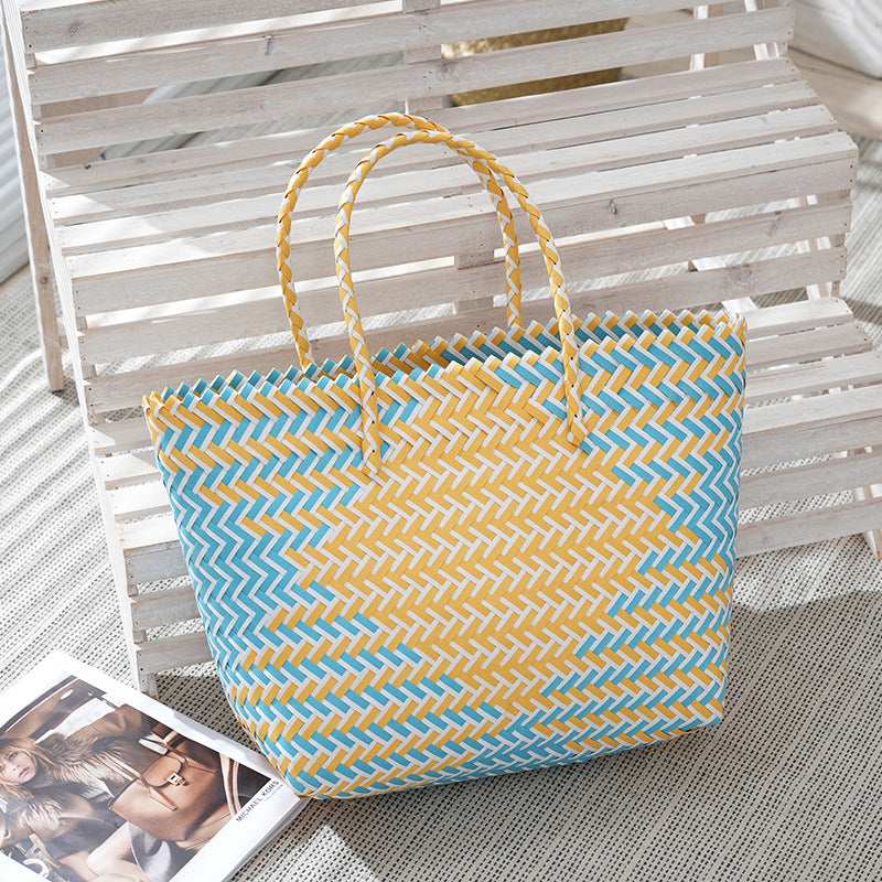 Beach Bag Yellow Blue Violet | Kelmera