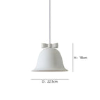 Bell-Shaped Ceramic Pendant Light with Decorative Bow Accent | Kelmera